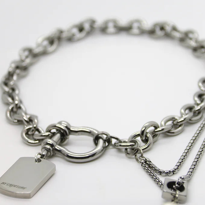 Collier avec gros fermoir fait main